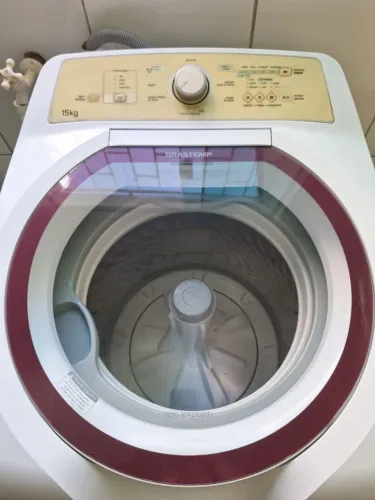 máquina de lavar 15kg BRASTEMP cesto inox