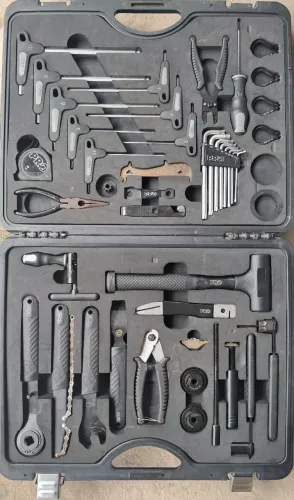 Suporte de manutenção e maleta  de ferramentas shimano pro 