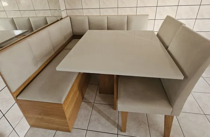Mesa Canto Alemão 4 Lugares com Baú