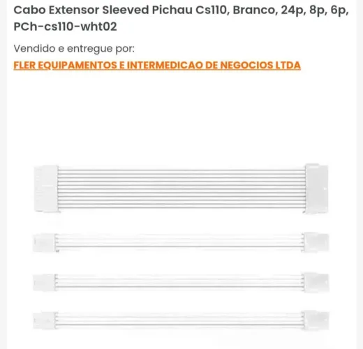 Cabos sleeved branco