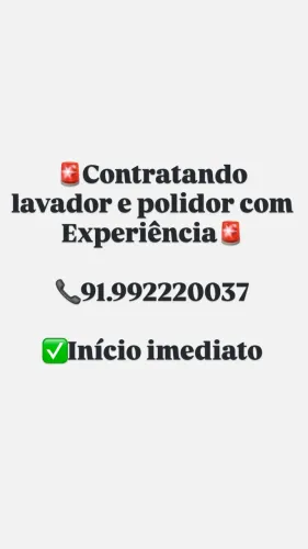 Emprego Lavador de carro com experiência 