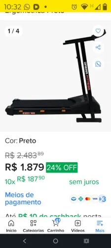Esteira ergométrica sem nova