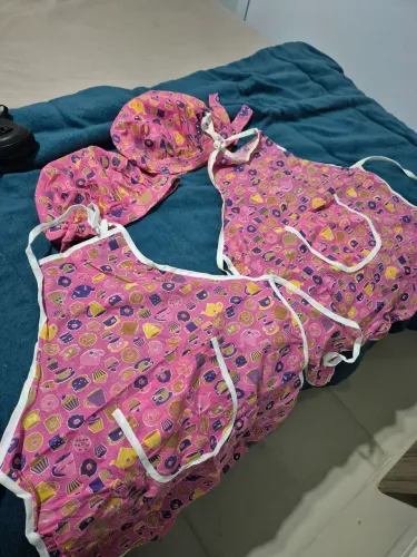Avental com chapéu cozinheira Kids