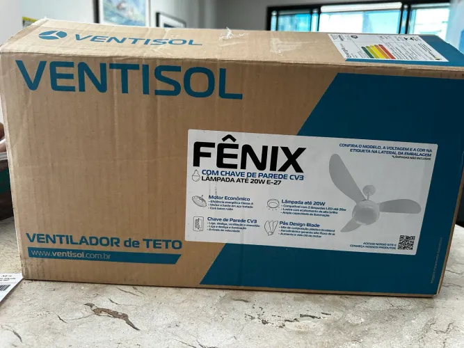 Ventilador de teto Ventisol Fênix CV3 - Lacrado