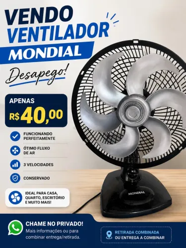 Vendo ventilador mondial pequeno
