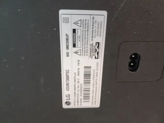 Smart tv lg de danificada 