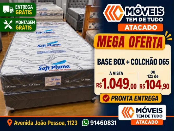Conjunto Base Box + Colchão D65 Soft Pluma