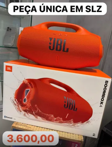 Nova Jbl Boombox 4 na cor laranja lacrada 