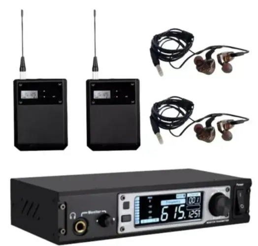 Monitor Dylan Sem Fio Uhf Dsm600 com 2 Bodypack e 2 Headphones