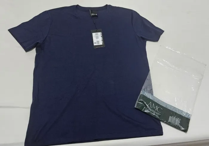 Camiseta Colcci Casual Azul - Original - G (Nova)<br><br>Masculina