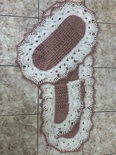 Croche - Jogo de passadeira modelo V d?luxo