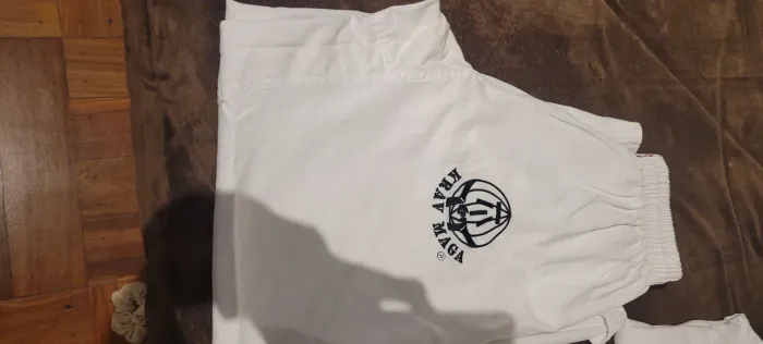 Calça de treino Krav Maga branca tam A1