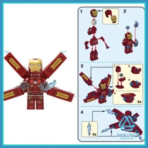 Minifigura Homem de Ferro Mark 50 Marvel Avengers 5cm