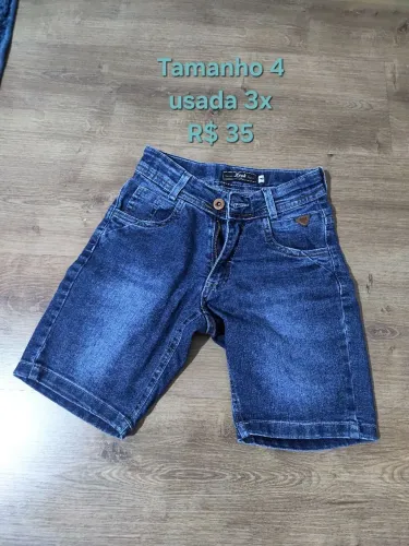 Bermuda jeans menino tamanho 4