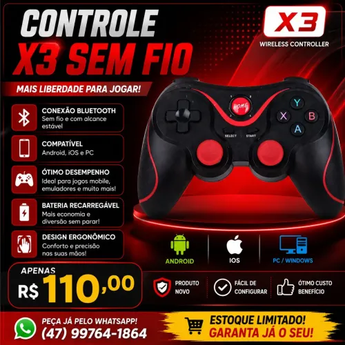 Controle gamer p/ celular-pc