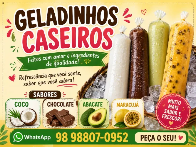 Geladinhos caseiros
