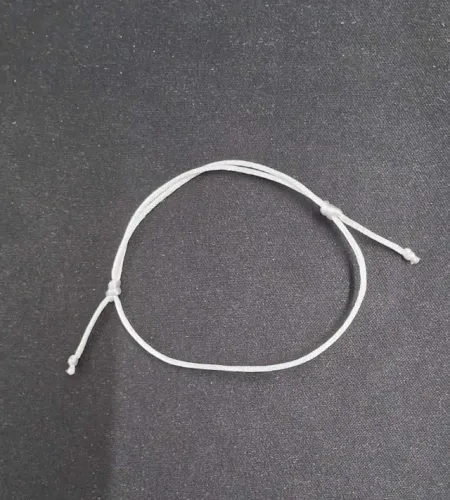 pulseira com nó para regulagem fio de seda