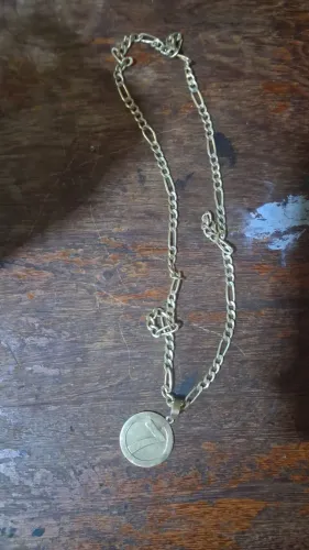 Cordão de prata banhado à ouro
