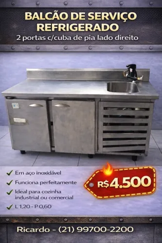 BALCÃO REFRIGERADO INOX 304 - 220V