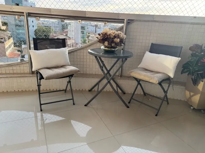 Conjunto para Jardim Mesa com 2 Cadeiras 72x60x60cm Aço Cinza Emys Naterial