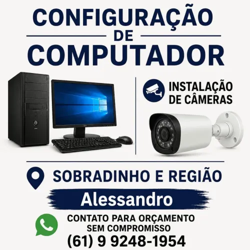 CONFIGURAÇÃO DE COMPUTADORES E INSTALAÇÃO DE CÂMERAS 