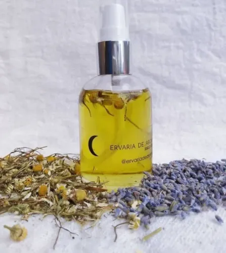 Óleo de massagem corporal Camomilas e Lavanda - Boas Vindas 60ml - Artesanal e Natural