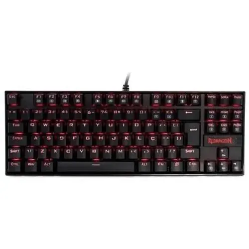 Teclado Mecânico Gamer Redragon Kumara, Anti-Ghosting, LED Vermelho, Switch Outemu Brown