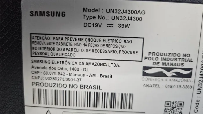 TV Smart Samsung 32 polegadas observação tela quebrada