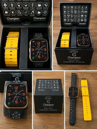 ? Smartwatch Champion C033 - Completo, com 2 Pulseiras