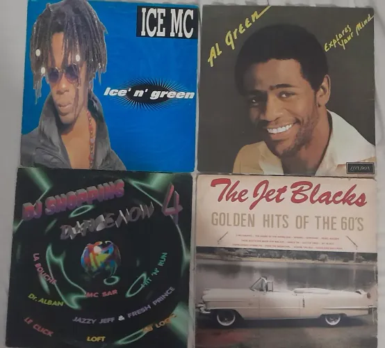 4 Discos Vinil  Al Green Ice Mc The Jet Blacks Dj Shoping Frete Grátis