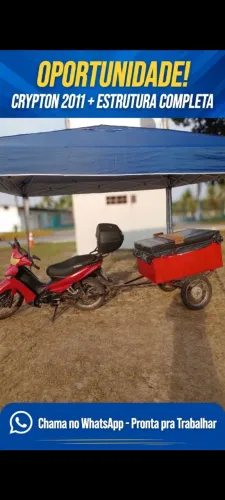 Yamaha Crypton 2011 + Carretinha + Tenda Retratil