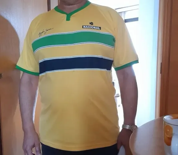 *camisa ayrton senna oficial tamanho m usada