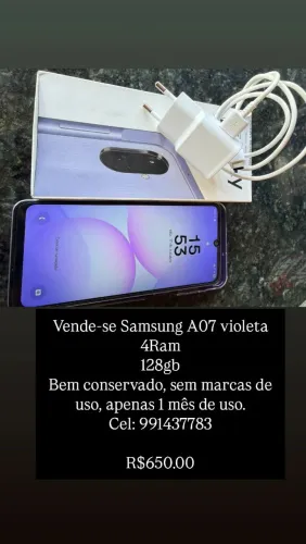 Vende-se Samsung A07 R$650