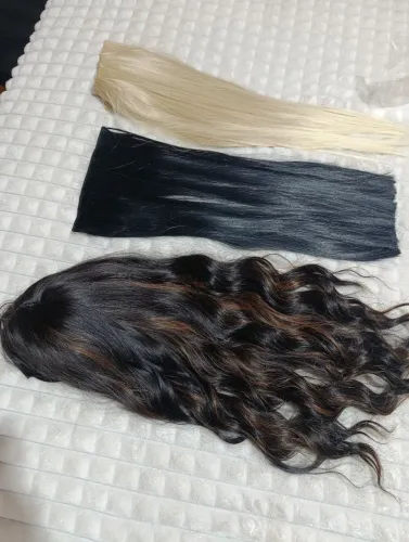 Apliques tictac e peruca semelhante ao cabelo humano