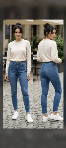 Calça jeans femenino justo