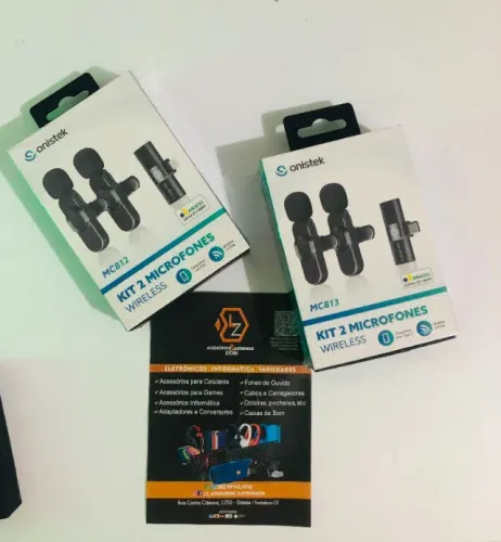 Microfone Lapela Duplo Sem Fio
