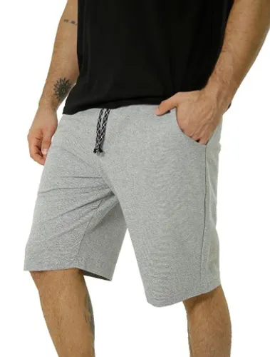 Bermuda de Moletom Masculina Cinza Clara