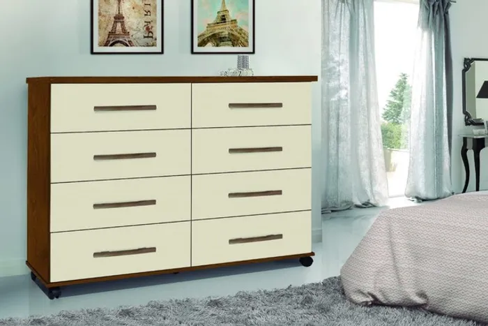Quarto cômoda 8 gavetas