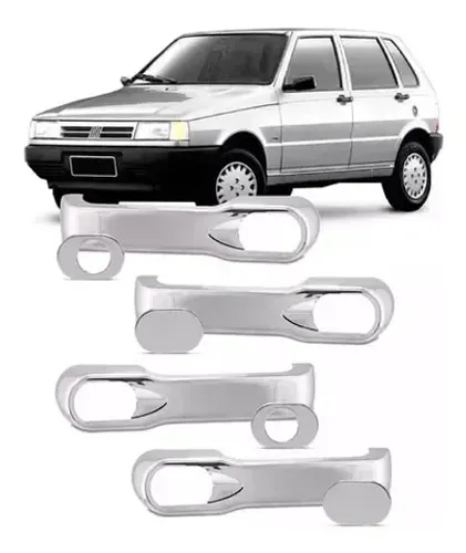 Aplique Fiat Uno 1994 à 2000 - Maçaneta Cromada