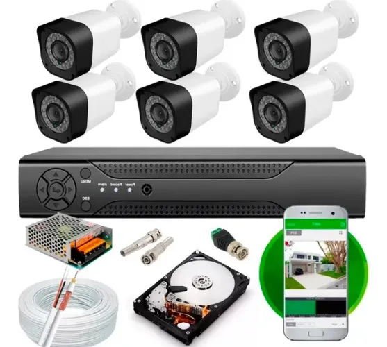 Câmeras e Gravador DVR Full HD 4 / 8 l 16 Canais