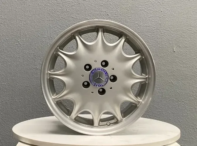 Rodas Mercedes SL-500 Original Prata Borda Diamantada 5x112 - 16x8 Offset 34 (Sn)