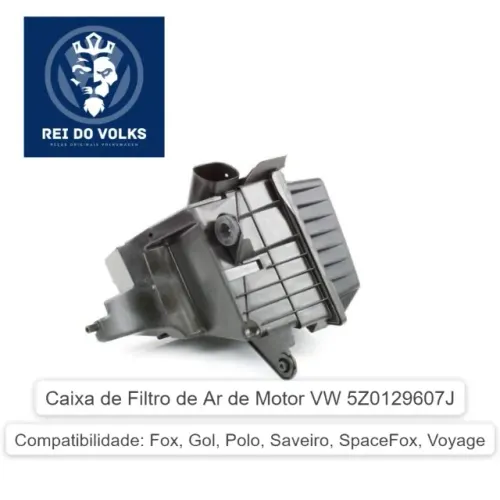 Caixa de Filtro de ar  5Z0 129 607J para Gol, Voyage, Saveiro, Fox, Polo, 1.6 8V EA111