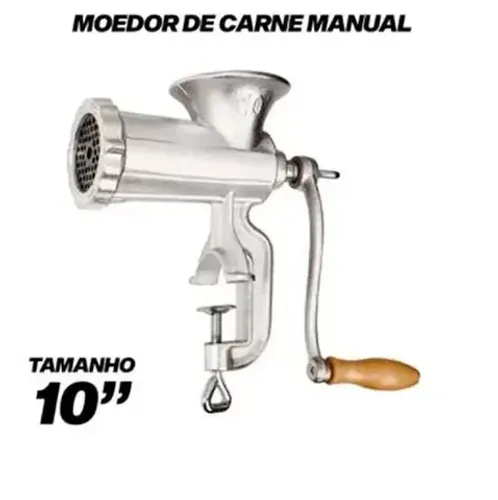 Moedor De Carne Manual N 10 Em Ferro Fundido Ud167 123util