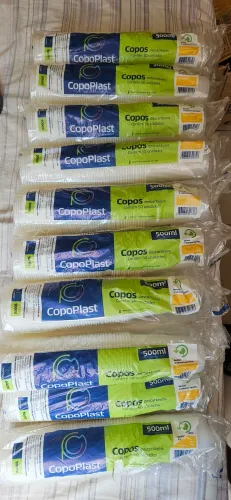 Copos descartáveis 500 ml (50 un) CopoPlast