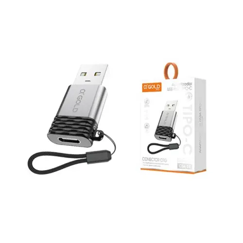 Adaptador USB para Tipo C A'Gold CBA24 - Conexão Rápida e Versátil Loja Coimbra Entrega