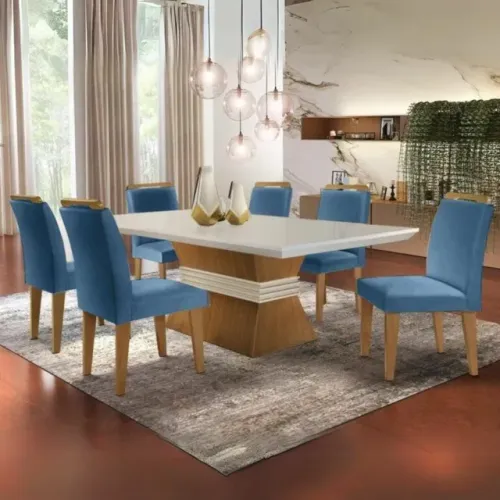 MESA JANTAR 6 LUGARES DESIGN INOVADOR!!! TT56