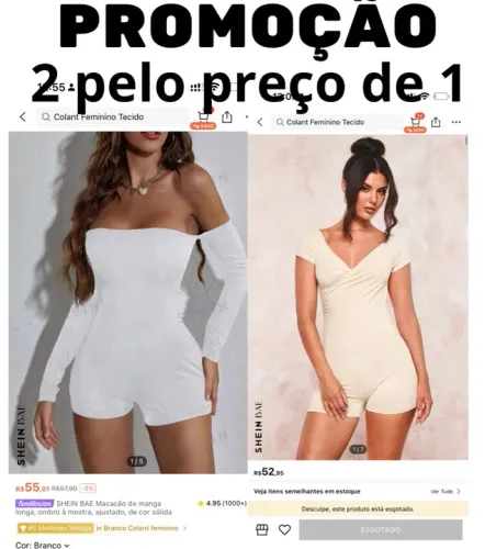 2 macaquinhos novos P SHEIN 50 reais