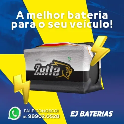 Bateria zetta 60 amperes em Fortaleza