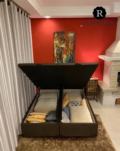 Cama Base Box Baú - Queen Size