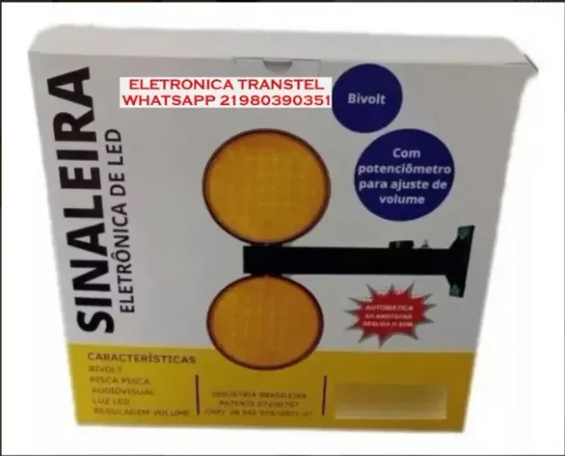 Sinaleira Led Audiovisual Para Portão Garagem Bivolt